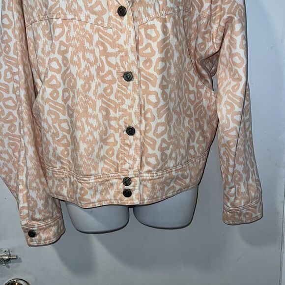 ANTHROPOLOGIE Pilcro Printed Trucker Jacket-L - Picture 4 of 10